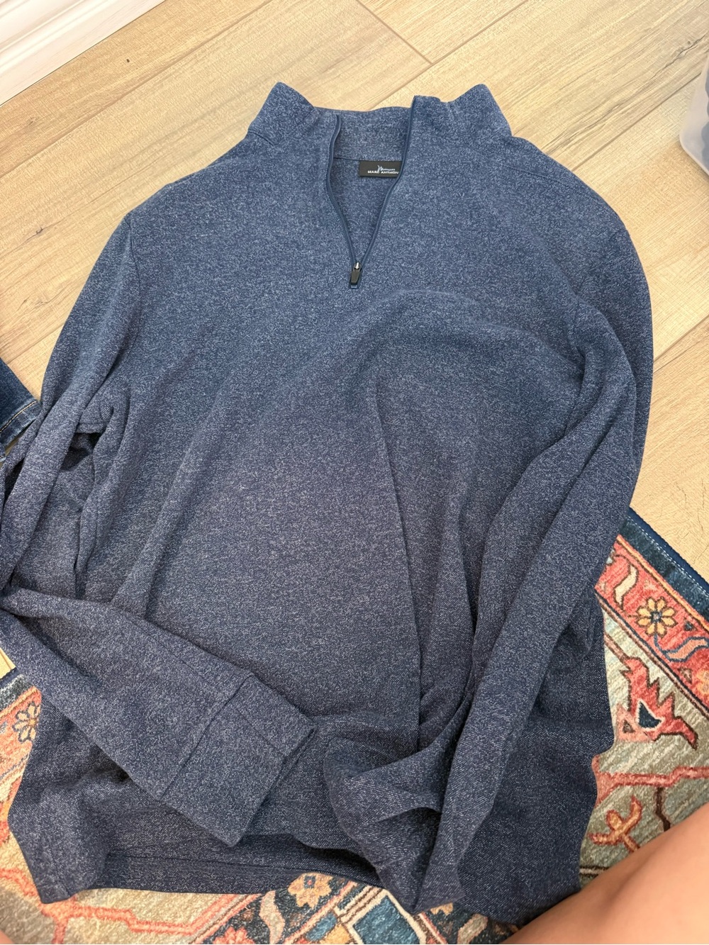 Men's Navy Quarter-Zip Sweater